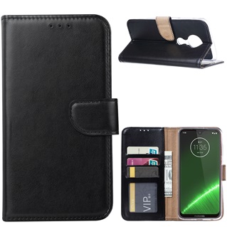 Hoesje voor Motorola Moto G7 Plus - Book Case - Zwart