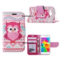 Hoesje voor Samsung Galaxy Core Prime G360 - Book Case Roze Uil