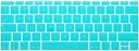 Toetsenbord cover voor MacBook 13/15/17/Air/Pro/Retina - turquoise - NL indeling